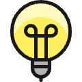 Light Bulb 1 Icon from Ultimate Colors Set | Free Download as SVG Vector and Transparent PNG | Streamline icons