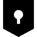 Keyhole Shield Icon from Sharp Solid Set | Free Download as SVG Vector and Transparent PNG | Streamline icons