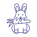 Rabbit Eating Carrot