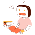 Robot Reading A Book 2