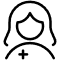 Nurse Without Cap Cloth Icon from Ultimate Light Set | Free Download as SVG Vector and Transparent PNG | Streamline icons