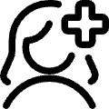 Nurse Without Cap Cross Cloth Icon from Ultimate Regular Set | Free Download as SVG Vector and Transparent PNG | Streamline icons