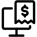 Electronic Billing Monitor Icon from Ultimate Regular Set | Free Download as SVG Vector and Transparent PNG | Streamline icons