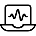 Monitoring Heart Beat Laptop Icon from Ultimate Light Set | Free Download as SVG Vector and Transparent PNG | Streamline icons