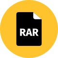 Rar File Icon from Kameleon Pop Set | Free Download as SVG Vector and Transparent PNG | Streamline icons