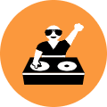 Dj Icon from Kameleon Pop Set | Free Download as SVG Vector and Transparent PNG | Streamline icons