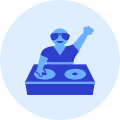 Dj Icon from Kameleon Duo Set | Free Download as SVG Vector and Transparent PNG | Streamline icons