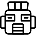 Technology Robot Head 4 Icon from Ultimate Light Set | Free Download as SVG Vector and Transparent PNG | Streamline icons