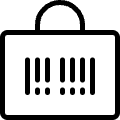 Shopping Bag Barcode 1 Icon from Ultimate Light Set | Free Download as SVG Vector and Transparent PNG | Streamline icons