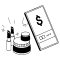 Payment Processed Online Payment Smart Phone Beauty Products