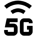 Cellular Network 5g Icon from Sharp Remix Set | Free Download as SVG Vector and Transparent PNG | Streamline icons