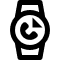 Smart Watch Circle Line In Icon from Nova Line Set | Free Download as SVG Vector and Transparent PNG | Streamline icons