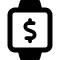 Smart Watch Square Cash Alternate Icon from Ultimate Bold Set | Free Download as SVG Vector and Transparent PNG | Streamline icons