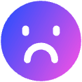 Sad Face Icon from Plump Gradient Set | Free Download as SVG Vector and Transparent PNG | Streamline icons