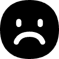 Sad Face Icon from Flex Solid Set | Free Download as SVG Vector and Transparent PNG | Streamline icons