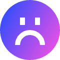 Sad Face Icon from Sharp Gradient Set | Free Download as SVG Vector and Transparent PNG | Streamline icons