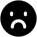 Sad Face Icon from Plump Solid Set | Free Download as SVG Vector and Transparent PNG | Streamline icons