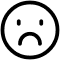 Sad Face Icon from Plump Line Set | Free Download as SVG Vector and Transparent PNG | Streamline icons