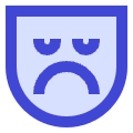 Sad Mask Icon from Sharp Duo Set | Free Download as SVG Vector and Transparent PNG | Streamline icons