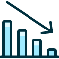 Performance Decrease Icon from Ultimate Duotone Set | Free Download as SVG Vector and Transparent PNG | Streamline icons