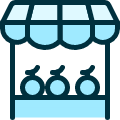 Farmer's Market Kiosk Icon from Ultimate Duotone Set | Free Download as SVG Vector and Transparent PNG | Streamline icons