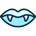 Halloween Lips Vampire Icon from Ultimate Duotone Set | Free Download as SVG Vector and Transparent PNG | Streamline icons