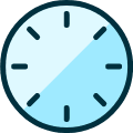 Time Clock Midnight Icon from Ultimate Duotone Set | Free Download as SVG Vector and Transparent PNG | Streamline icons