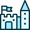 Historical Building Castle 1 Icon from Ultimate Duotone Set | Free Download as SVG Vector and Transparent PNG | Streamline icons