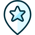 Style Two Pin Star Icon from Ultimate Duotone Set | Free Download as SVG Vector and Transparent PNG | Streamline icons