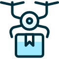 Delivery Drone Icon from Ultimate Duotone Set | Free Download as SVG Vector and Transparent PNG | Streamline icons