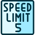 Road Sign Speed Limit 5 Icon from Ultimate Duotone Set | Free Download as SVG Vector and Transparent PNG | Streamline icons