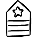 Army Badge 6 Icon from Freehand Set | Free Download as SVG Vector and Transparent PNG | Streamline icons