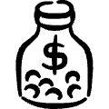 Saving Coin Bottle Icon from Freehand Set | Free Download as SVG Vector and Transparent PNG | Streamline icons