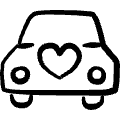 Wedding Car Icon from Freehand Set | Free Download as SVG Vector and Transparent PNG | Streamline icons