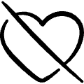 Dislike Heart Cancel Icon from Freehand Set | Free Download as SVG Vector and Transparent PNG | Streamline icons