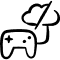 Cloud Gaming Service Joy Controller Disconnected Icon from Freehand Set | Free Download as SVG Vector and Transparent PNG | Streamline icons