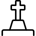 Religion Grave Icon from Ultimate Light Set | Free Download as SVG Vector and Transparent PNG | Streamline icons