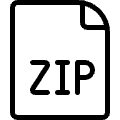 Zip File 1 Icon from Ultimate Light Set | Free Download as SVG Vector and Transparent PNG | Streamline icons