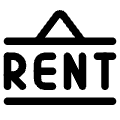 Real Estate Sign Board Rent Icon from Ultimate Regular Set | Free Download as SVG Vector and Transparent PNG | Streamline icons