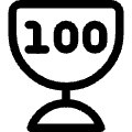 Gaming Trophy 100 Icon from Ultimate Regular Set | Free Download as SVG Vector and Transparent PNG | Streamline icons