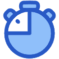 Stopwatch Three Quarter Icon from Plump Duo Set | Free Download as SVG Vector and Transparent PNG | Streamline icons