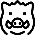 Wild Pig Icon from Ultimate Regular Set | Free Download as SVG Vector and Transparent PNG | Streamline icons