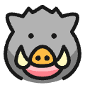 Wild Pig Icon from Ultimate Colors Set | Free Download as SVG Vector and Transparent PNG | Streamline icons