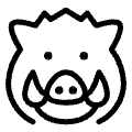 Wild Pig Icon from Ultimate Light Set | Free Download as SVG Vector and Transparent PNG | Streamline icons