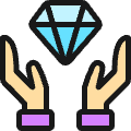 Diamond Give Icon from Ultimate Colors Set | Free Download as SVG Vector and Transparent PNG | Streamline icons