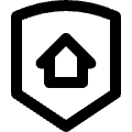 Shield Home Icon from Nova Line Set | Free Download as SVG Vector and Transparent PNG | Streamline icons