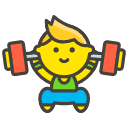 Man Lifting Weights Emoji from Kawaii Emoji Set