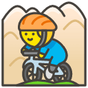 Man Mountain Biking Emoji from Kawaii Emoji Set