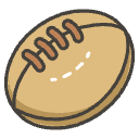 Rugby Football Element from Kawaii Emoji Set