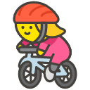 Woman Biking Emoji from Kawaii Emoji Set